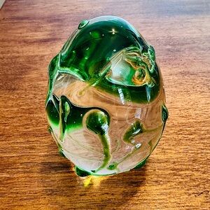 18. Green Drizzle Glass Art